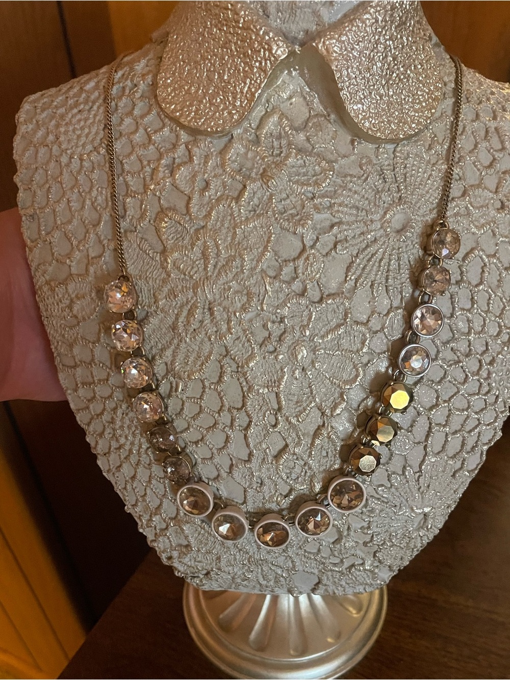 J.Crew Crystal Brulee chain necklace